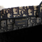 Dior Book Tote Bag Medium Oblique Canvas Navy — view 7