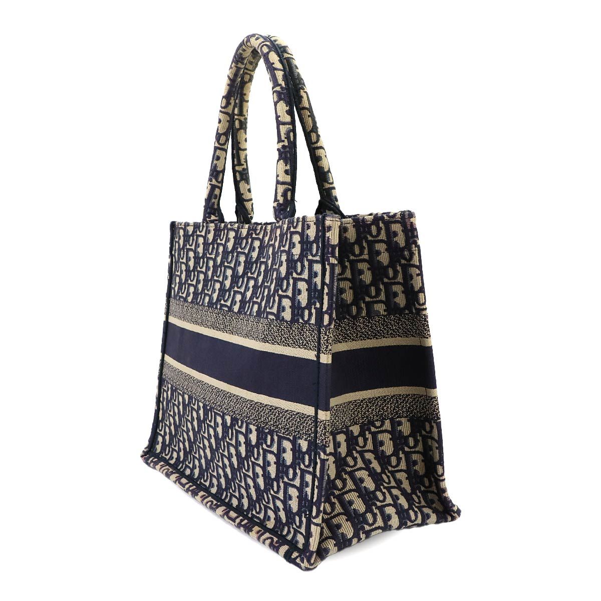 Dior Book Tote Bag Medium Oblique Canvas Navy — view 3