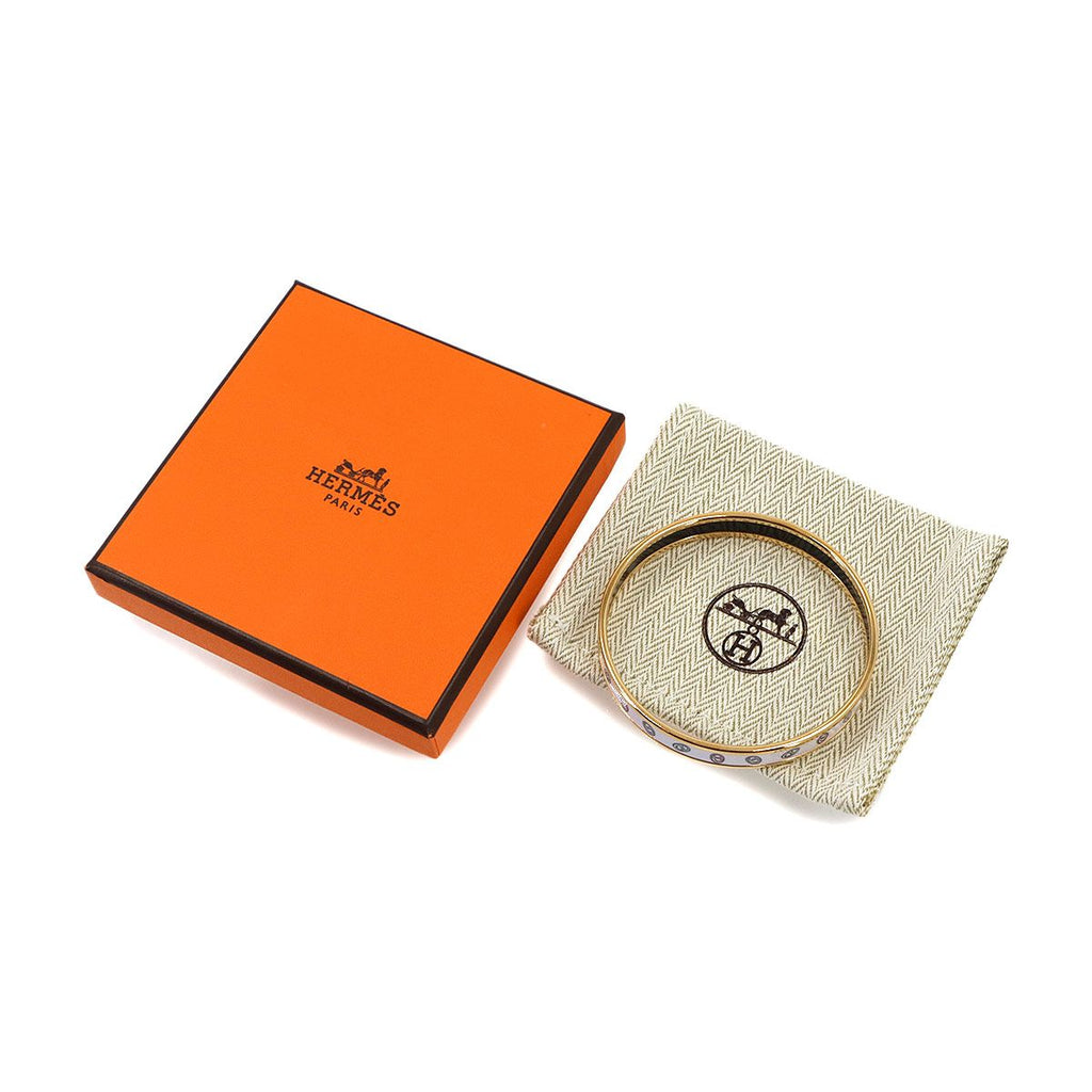 Hermes Fan Funny Ice Cream Bangle Bracelet Jasmine Rose Gold — view 2