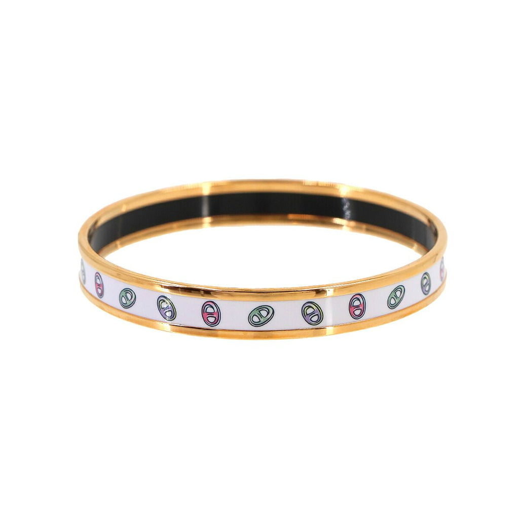 Hermes Fan Funny Ice Cream Bangle Bracelet Jasmine Rose Gold — view 3