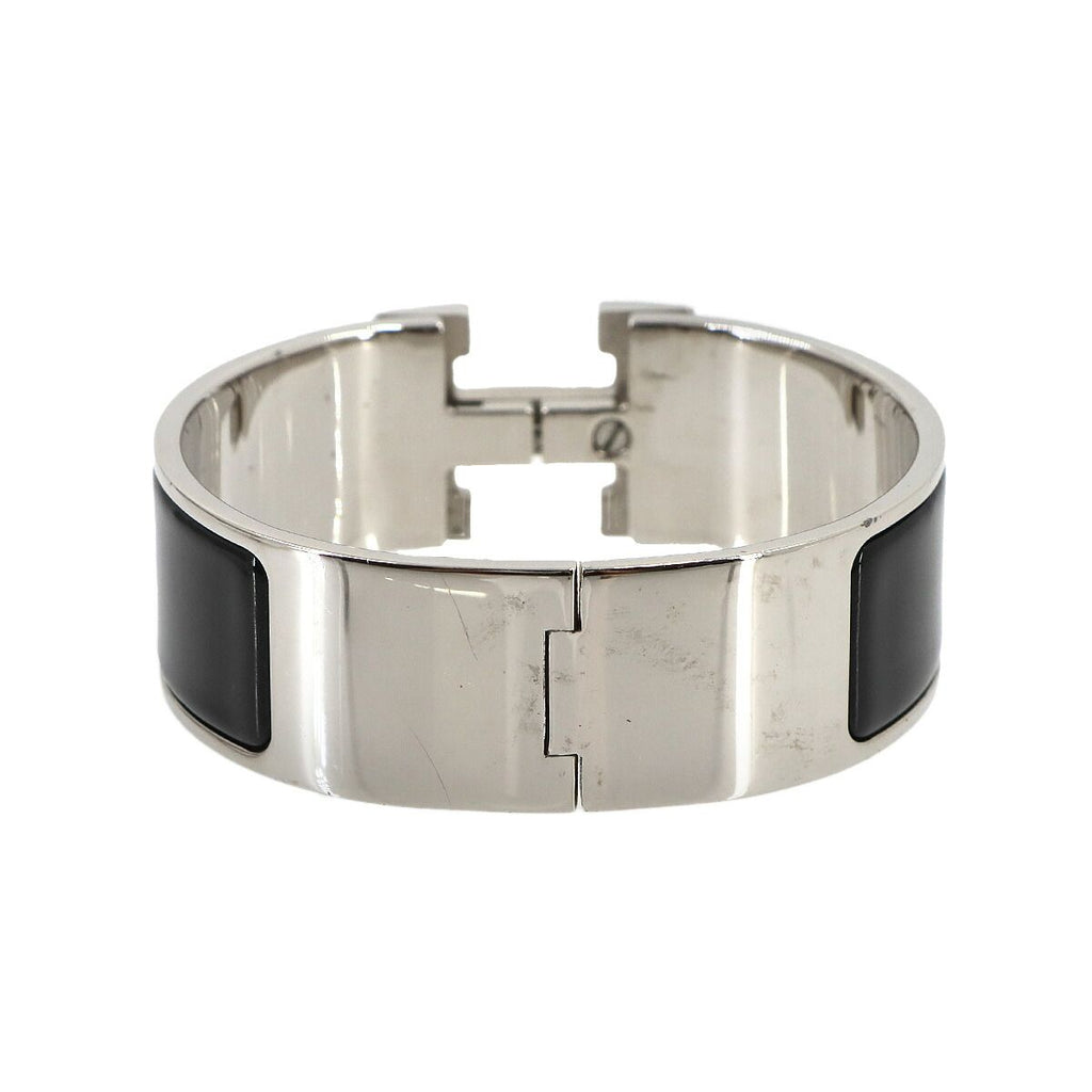 Hermes Clic Clac H PM Bangle Black Silver Bracelet — view 3