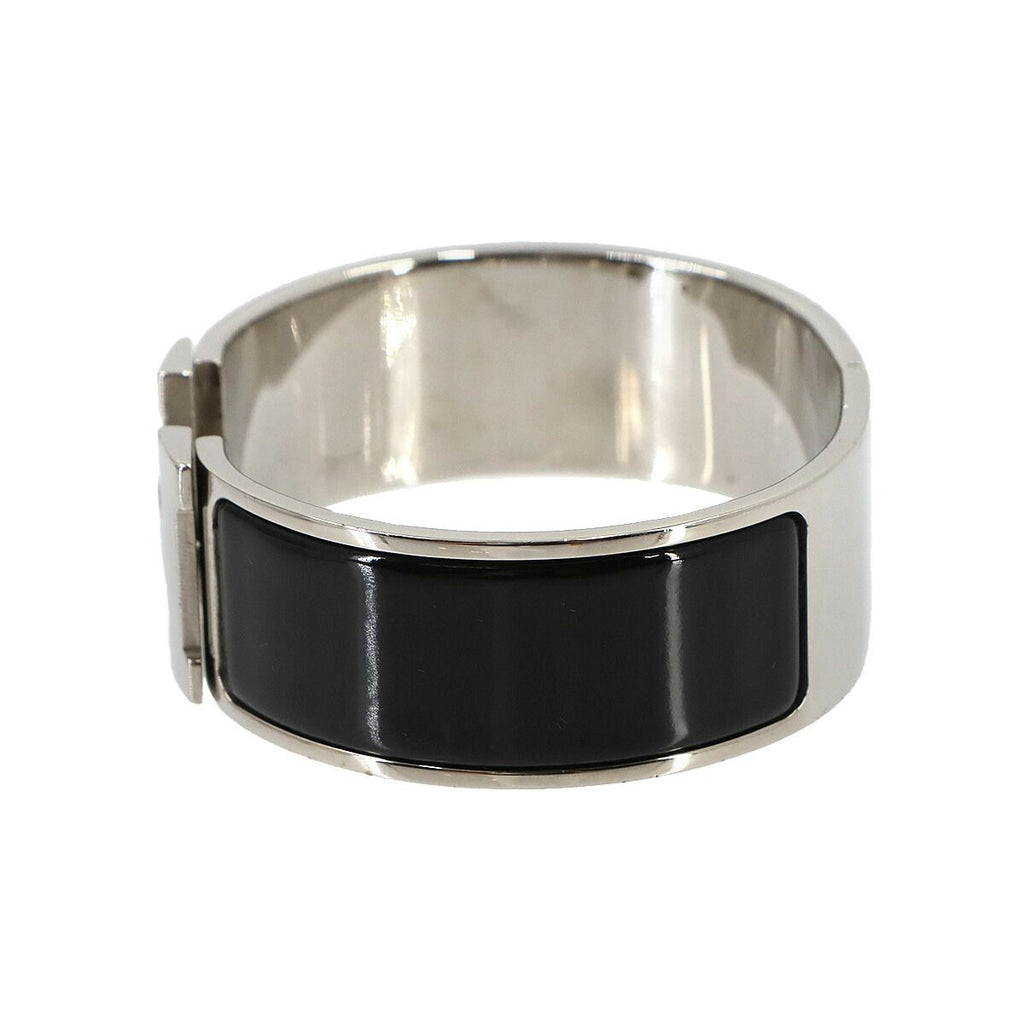 Hermes Clic Clac H PM Bangle Black Silver Bracelet — view 4