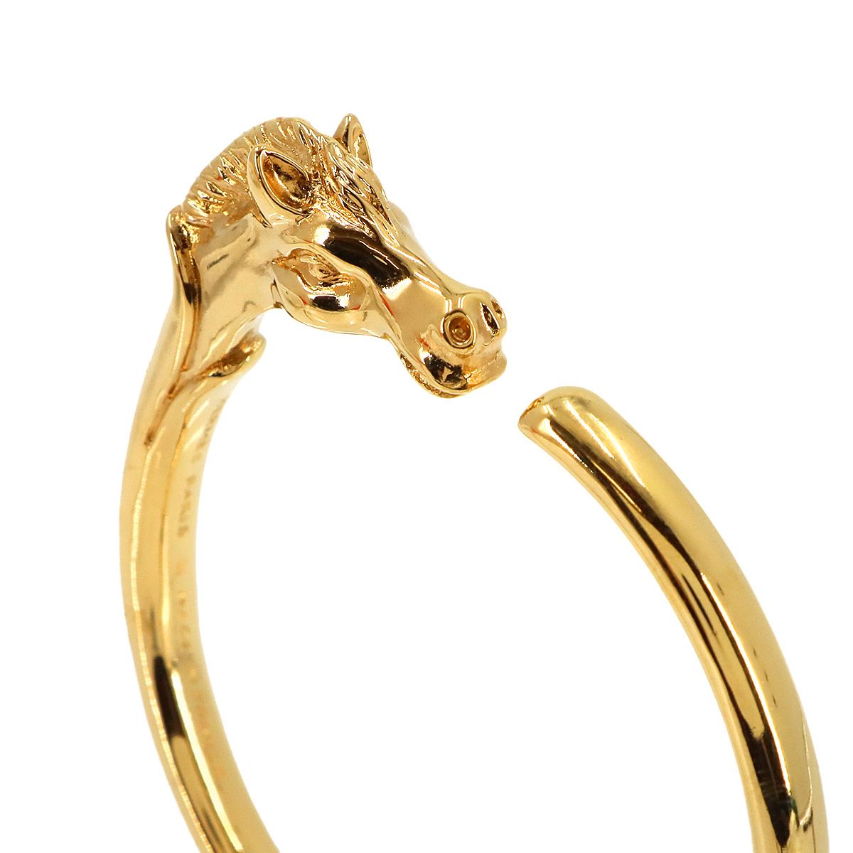 Hermes Cheval Horse Bangle Gold Bracelet — view 5