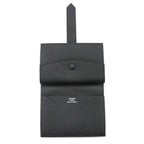 Hermes Bearn Mini Compact Coin Purse Card Case Epsom Black Silver — view 6