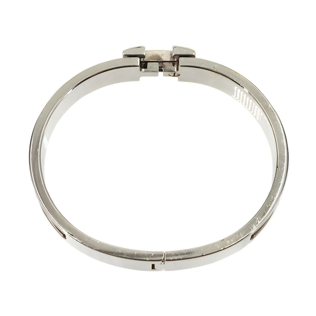 Hermes Clic H GM Bangle Black Silver Bracelet — view 4