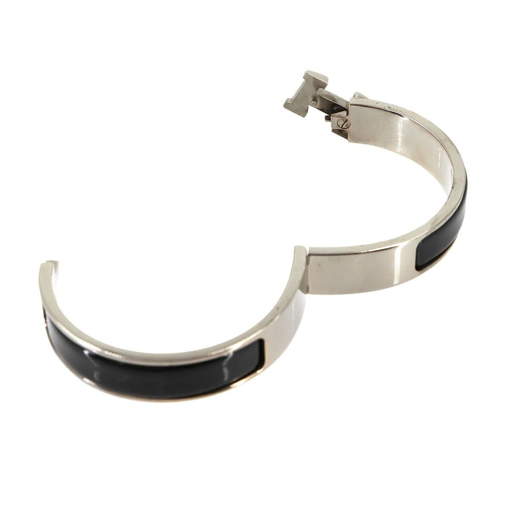 Hermes Clic H GM Bangle Black Silver Bracelet — view 5