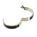 Hermes Clic H GM Bangle Black Silver Bracelet — view 5