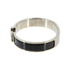 Hermes Clic H GM Bangle Black Silver Bracelet — view 3