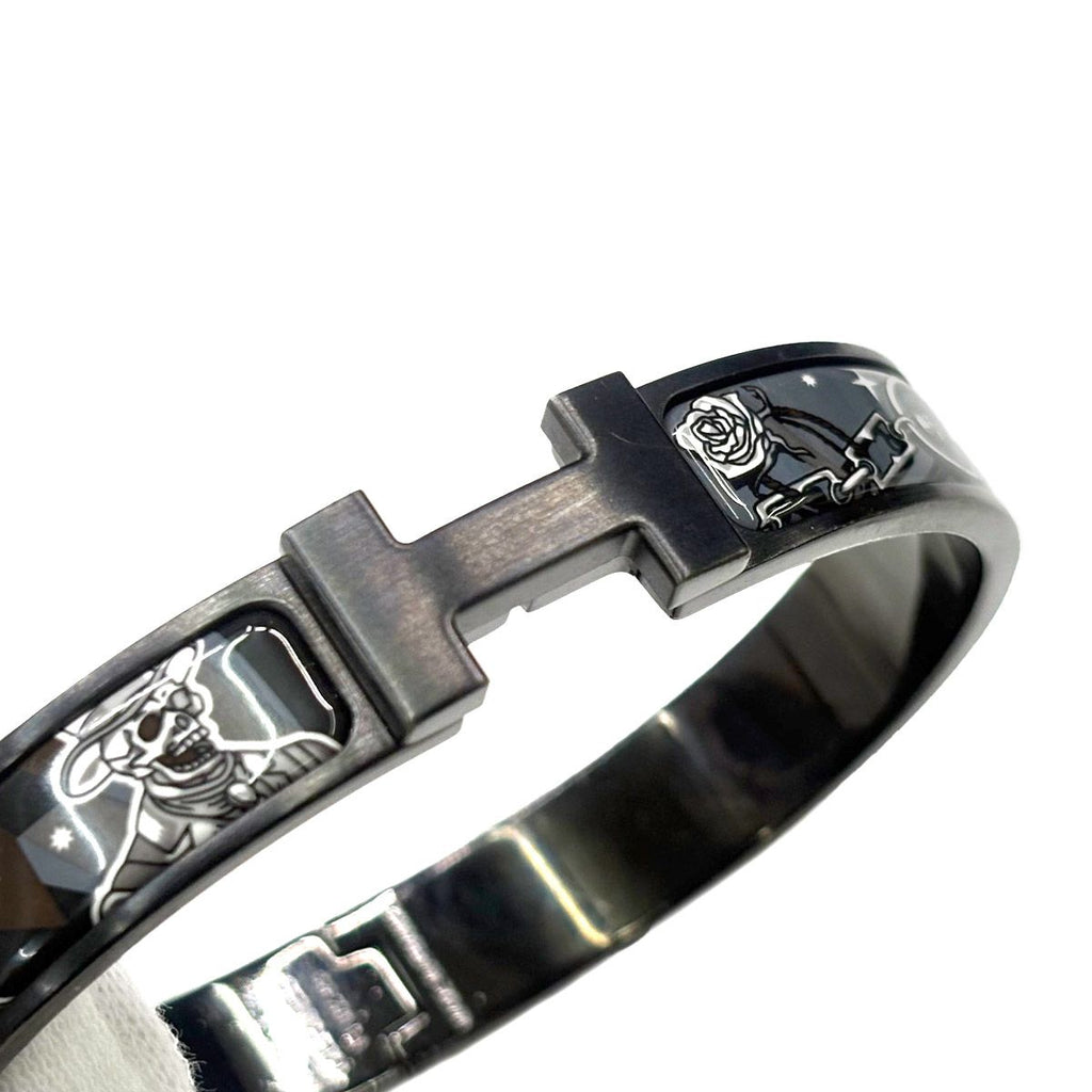 Hermes Clic HH T6 Bangle C'est la Fete Grand Classic So Black Bracelet — view 8