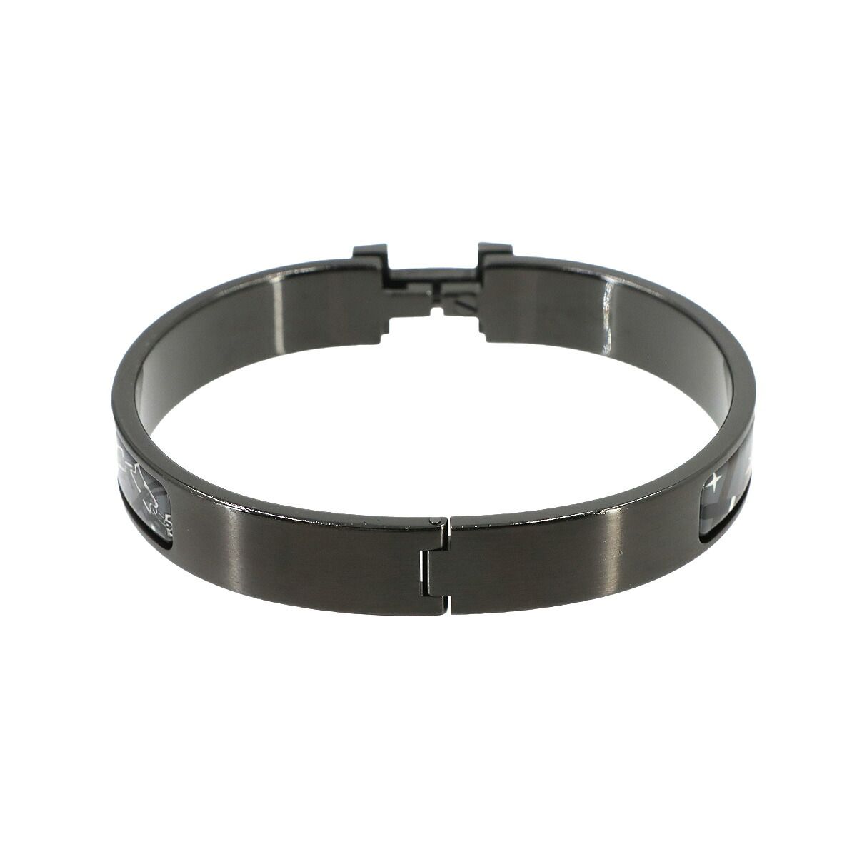 Hermes Clic HH T6 Bangle C'est la Fete Grand Classic So Black Bracelet — view 3