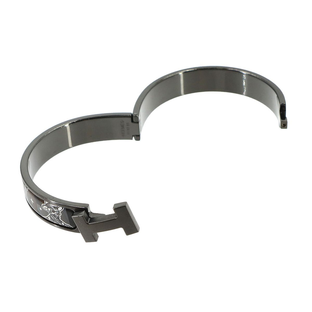 Hermes Clic HH T6 Bangle C'est la Fete Grand Classic So Black Bracelet — view 6