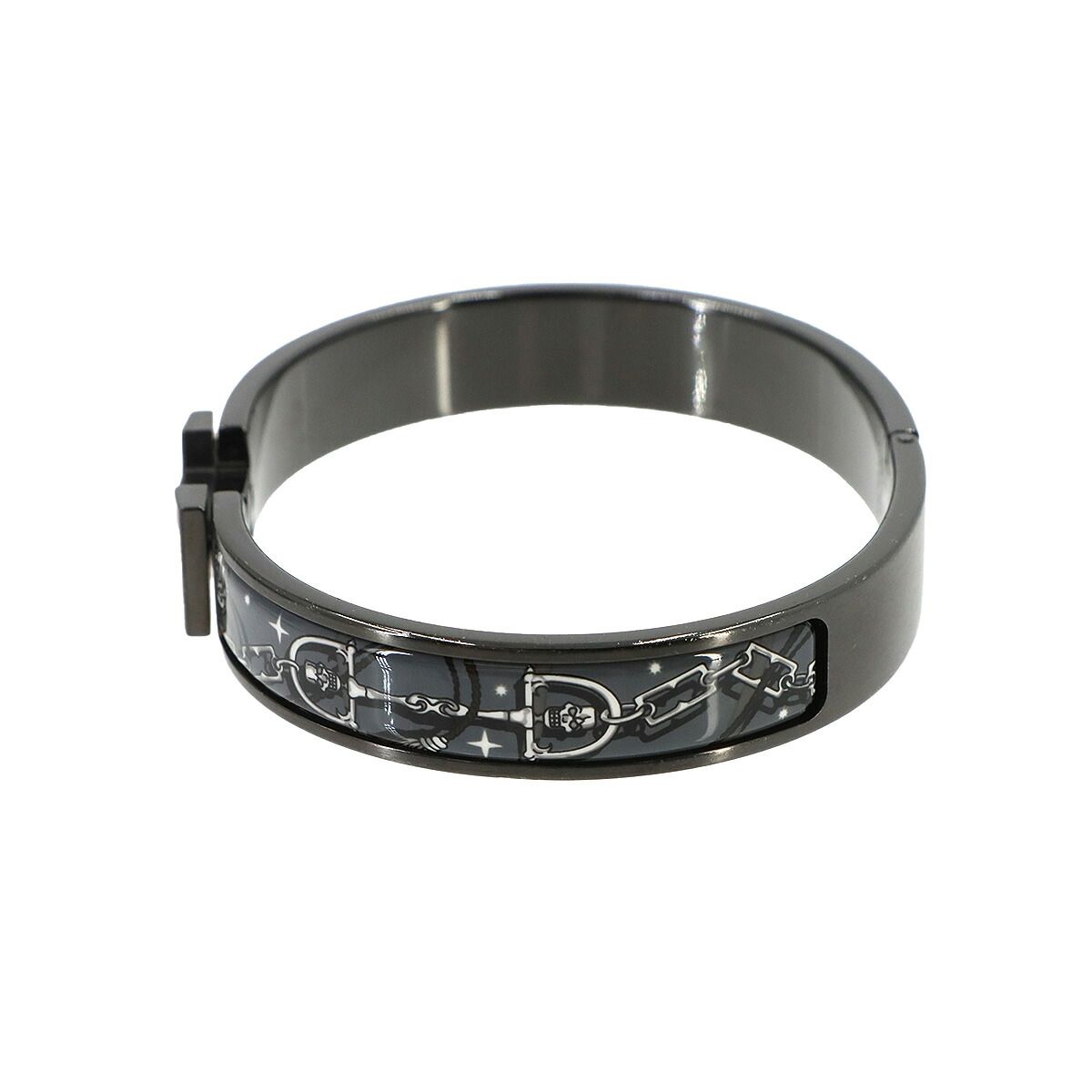 Hermes Clic HH T6 Bangle C'est la Fete Grand Classic So Black Bracelet — view 4