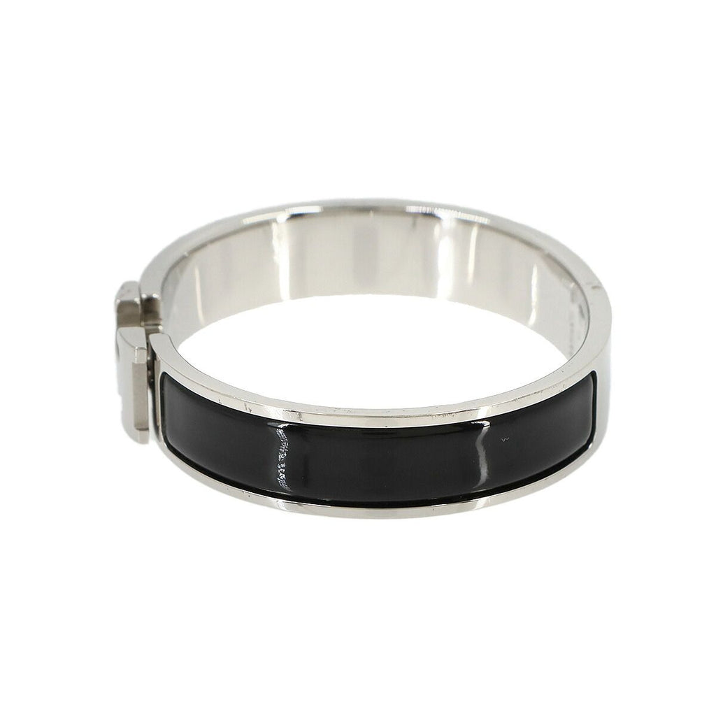 Hermes Clic H PM Bangle Black Silver Bracelet — view 3