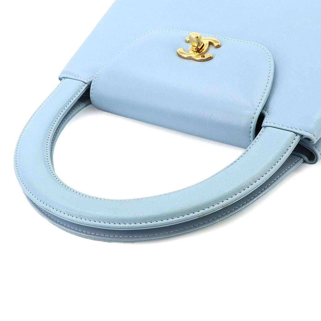 Chanel Kelly Hand Bag Lambskin Light Blue Gold Bag — view 5