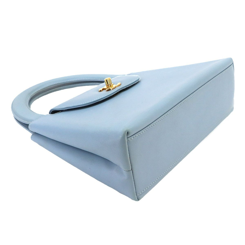 Chanel Kelly Hand Bag Lambskin Light Blue Gold Bag — view 4
