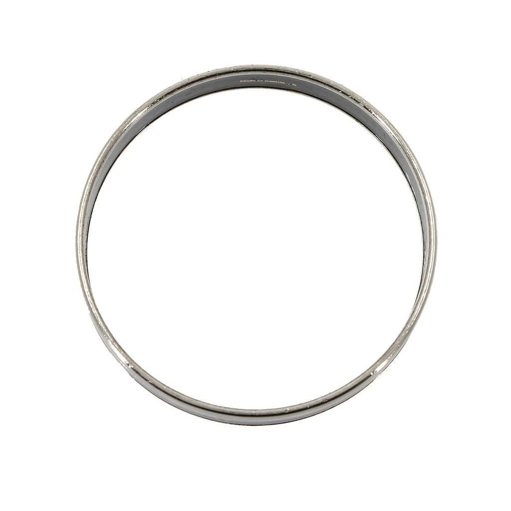 Hermes Enamel PM Bangle Bracelet Navy Silver Email — view 3