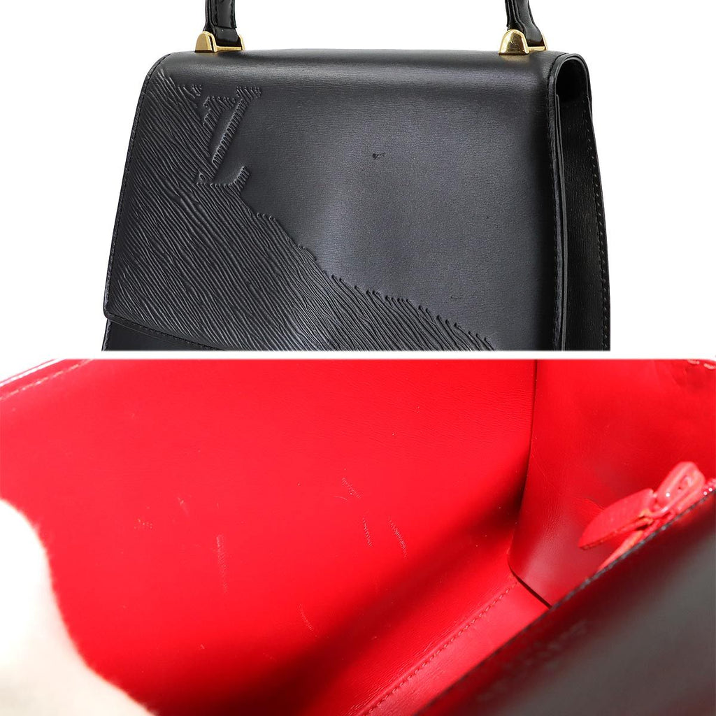 Louis Vuitton Opera Athens Hand Bag Leather Noir Black Gold — view 8