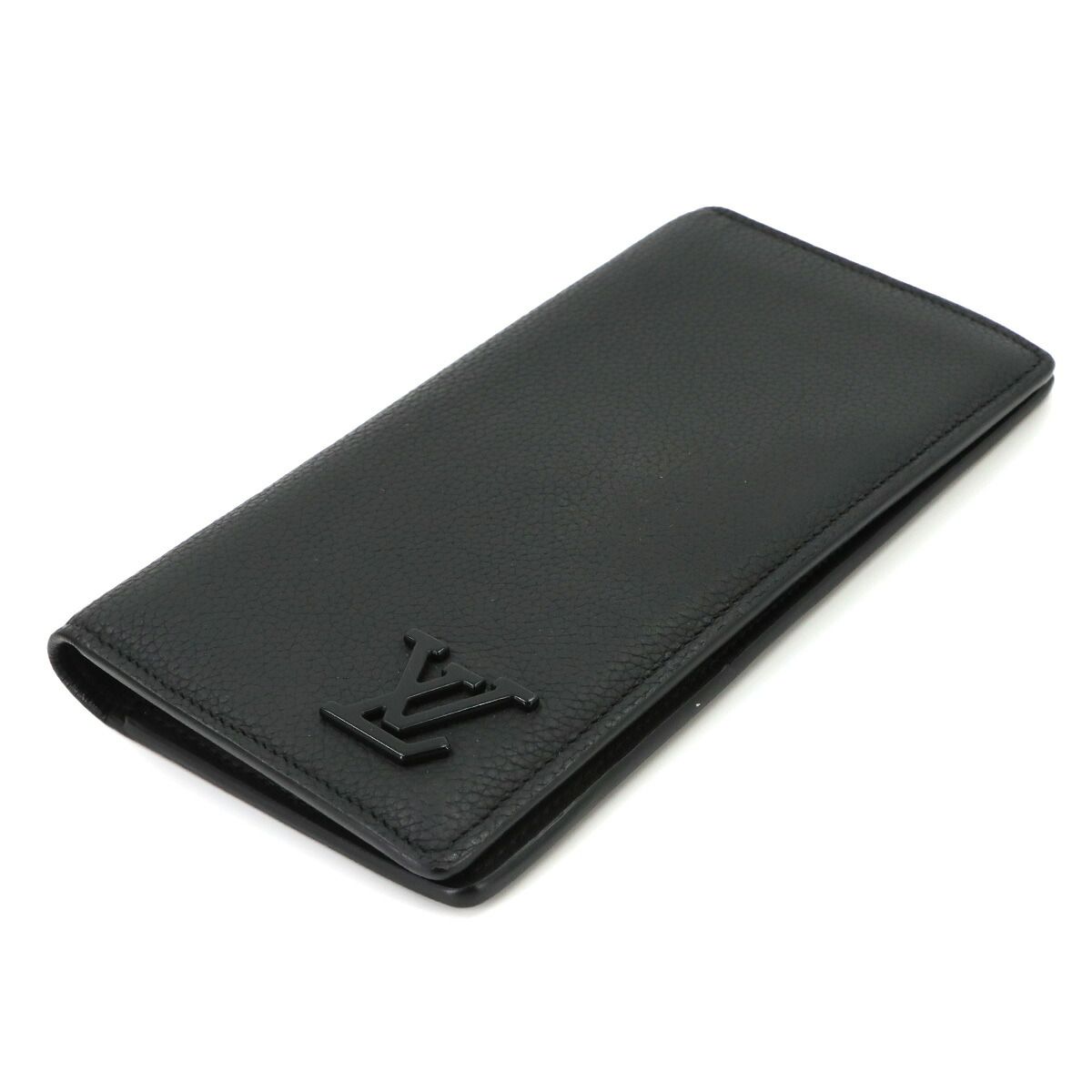 Louis Vuitton LV Aerogram Portefeuille Brazza NM Bifold Wallet Leather Noir — view 5
