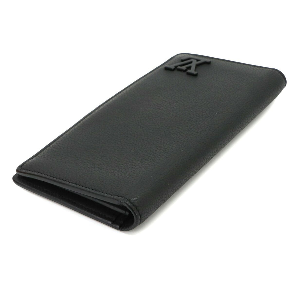 Louis Vuitton LV Aerogram Portefeuille Brazza NM Bifold Wallet Leather Noir — view 4
