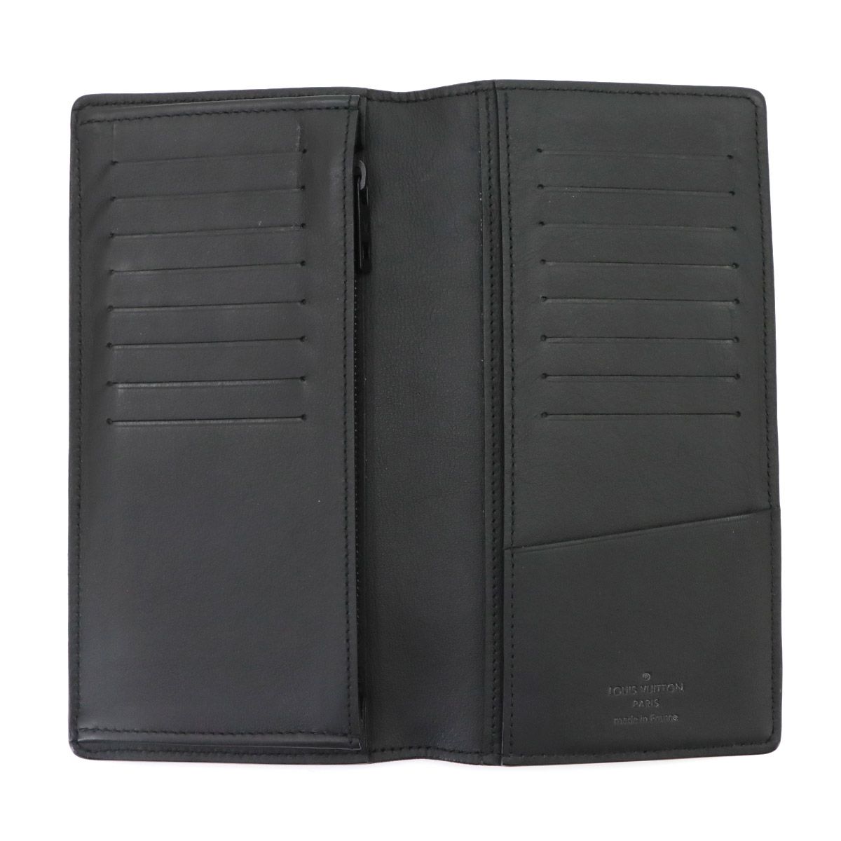 Louis Vuitton LV Aerogram Portefeuille Brazza NM Bifold Wallet Leather Noir — view 6