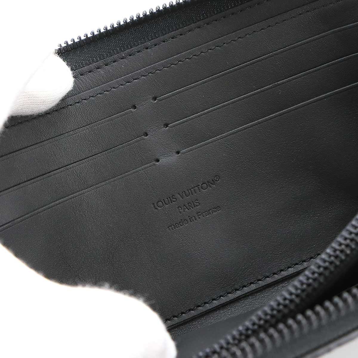 Louis Vuitton LV Aerogram Zippy Wallet Horizontal Noir Leather — view 8