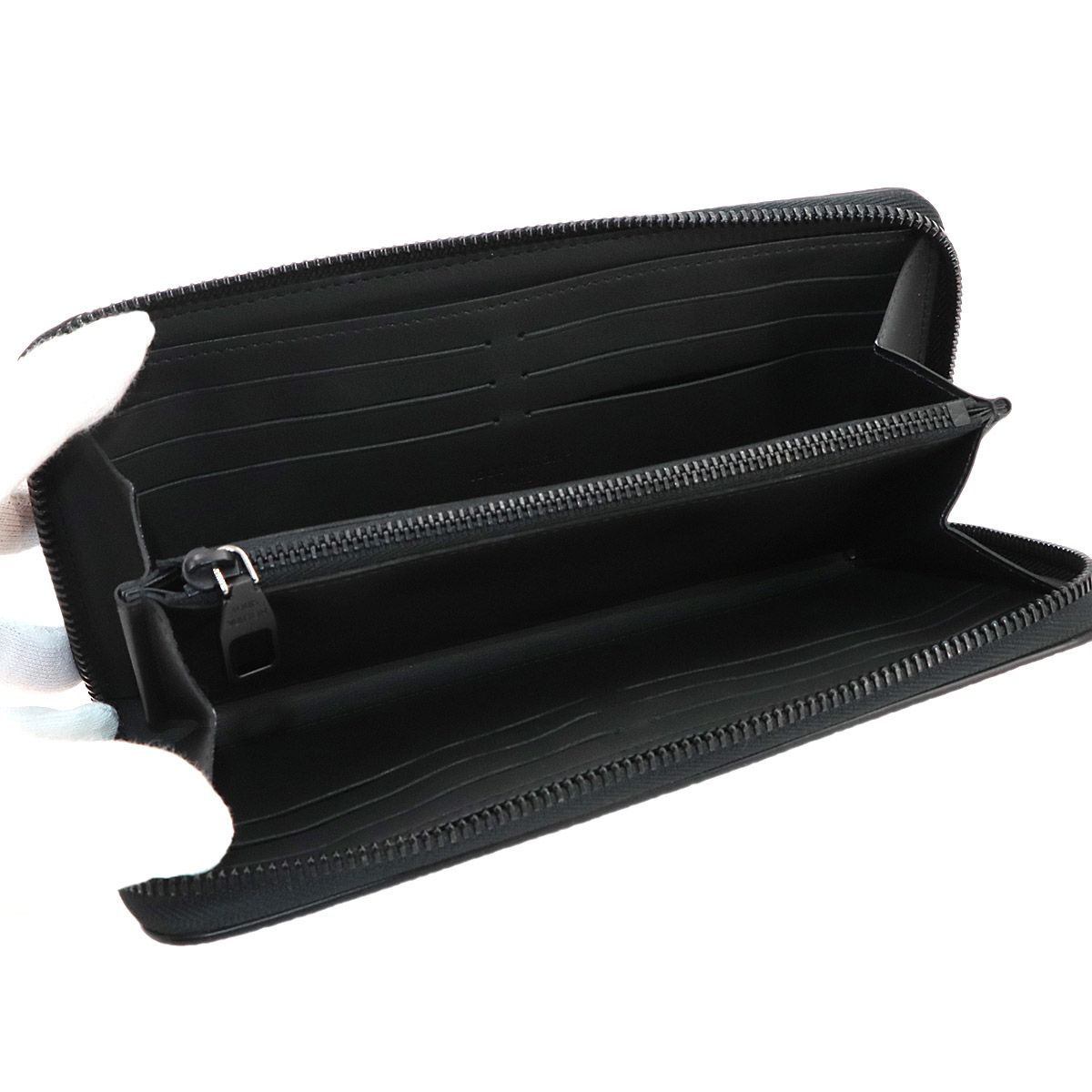 Louis Vuitton LV Aerogram Zippy Wallet Horizontal Noir Leather — view 6