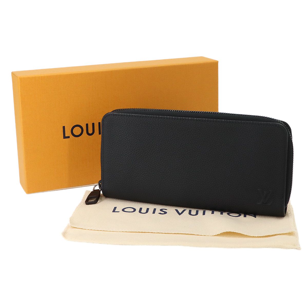 Louis Vuitton LV Aerogram Zippy Wallet Horizontal Noir Leather — view 2
