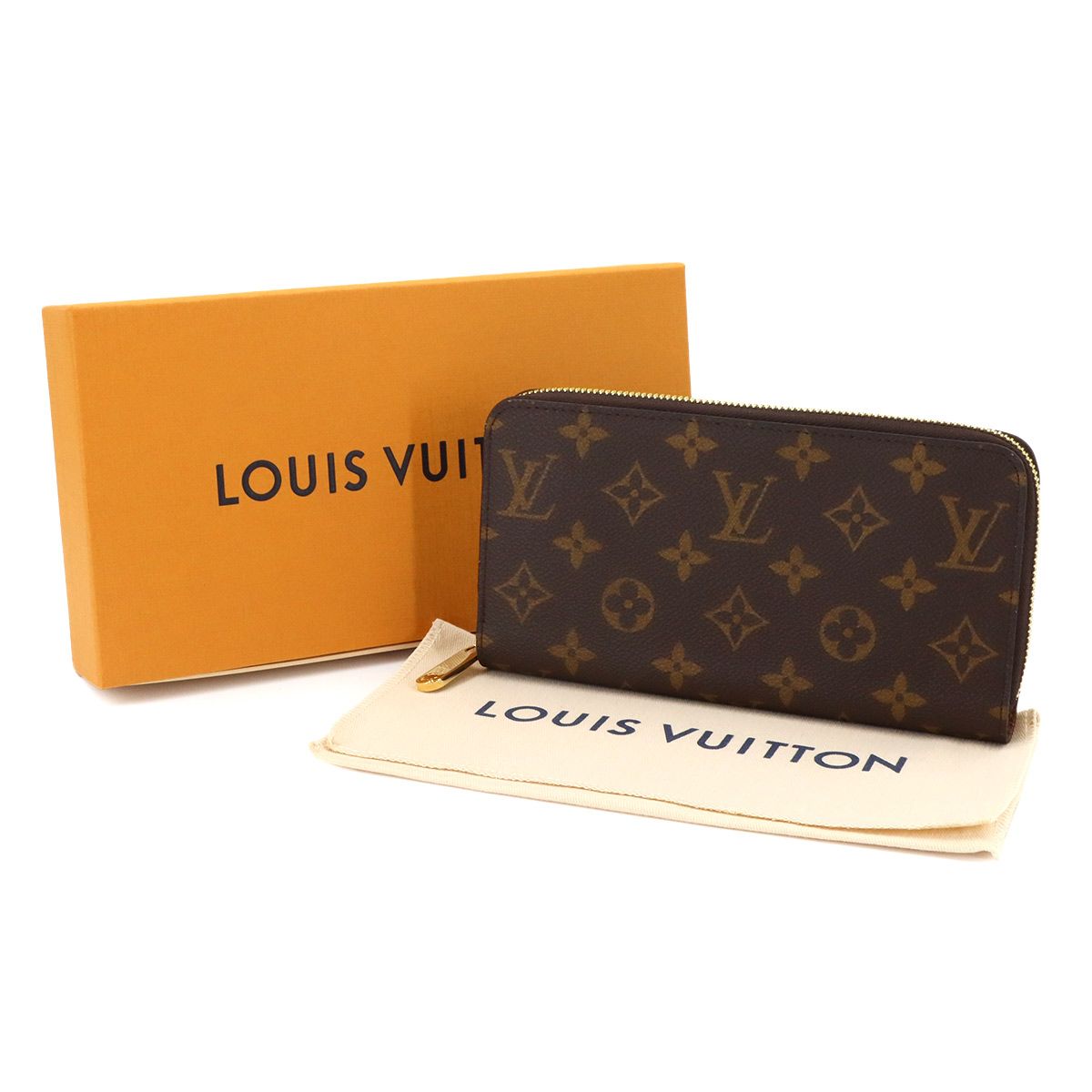 Louis Vuitton Monogram Zippy Wallet Zip Around Brown — view 2
