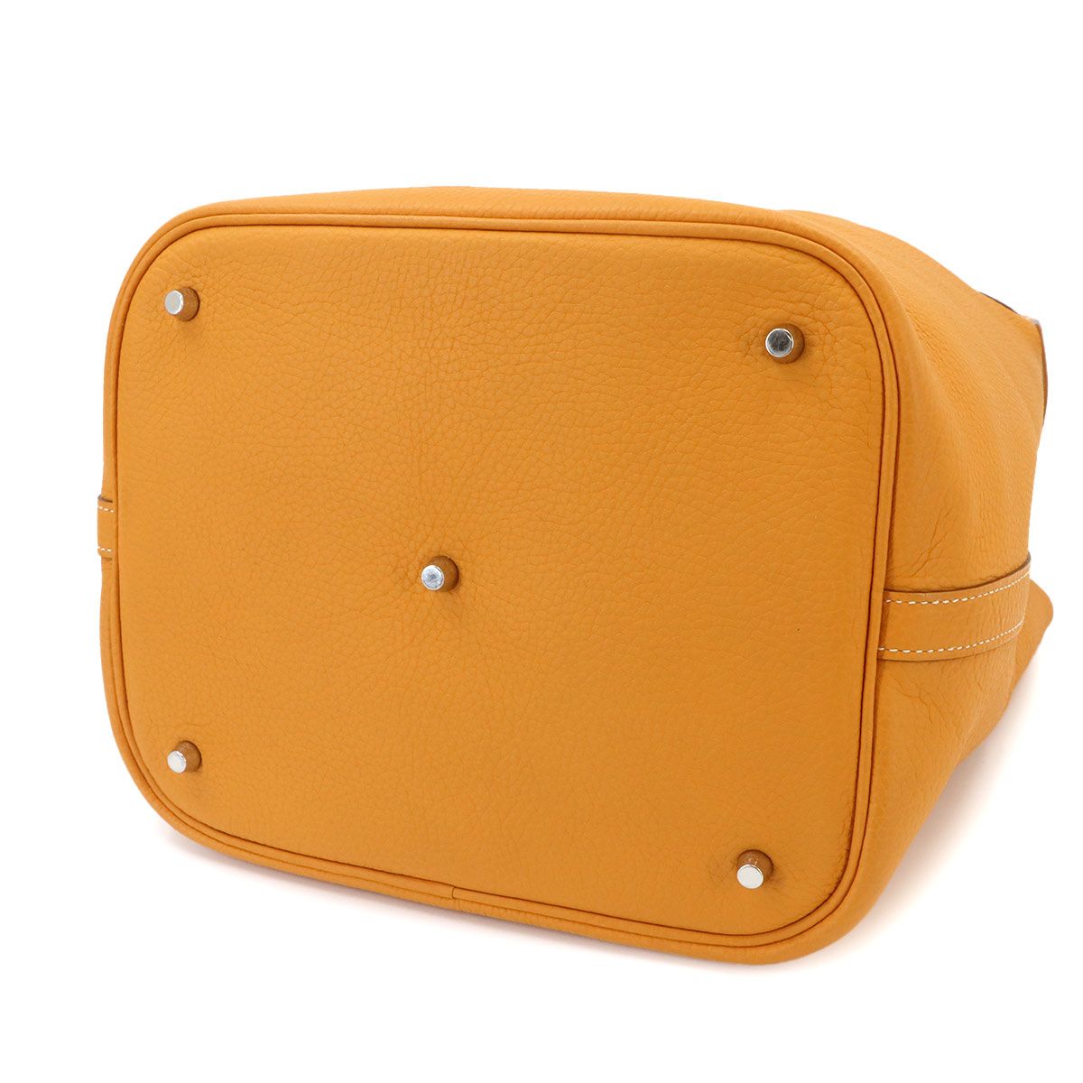 Hermes Picotin Lock GM Hand Bag Taurillon Clemence Mutard Silver — view 4