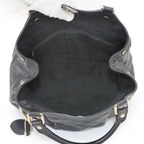 Gucci Guccissima Sukey Hand Bag Leather Black Gold Bag — view 6