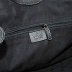 Gucci Guccissima Sukey Hand Bag Leather Black Gold Bag — view 7