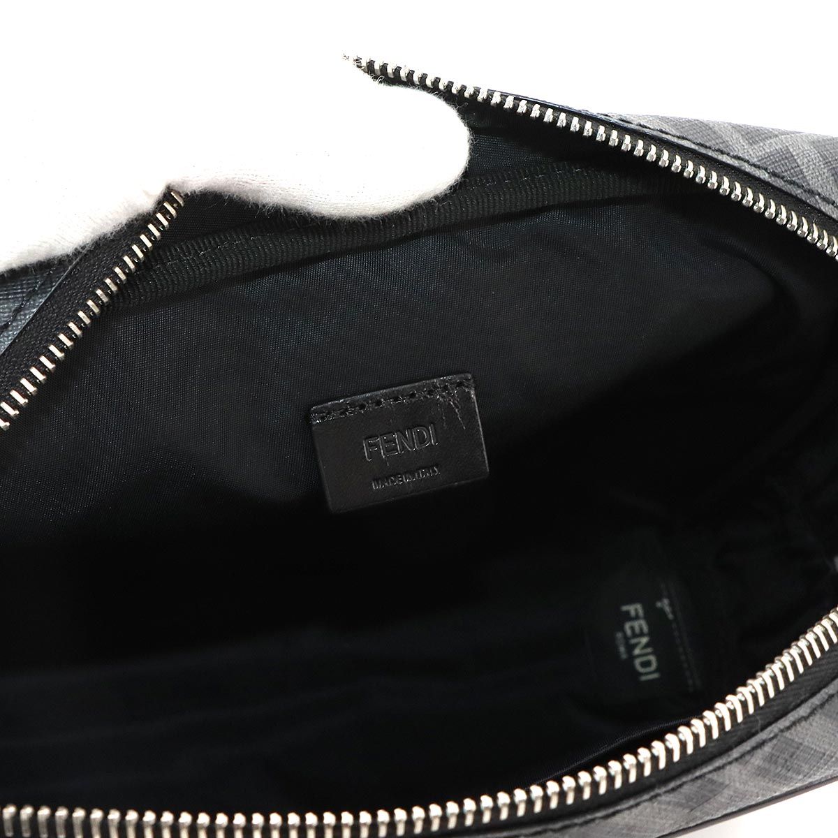 Fendi Zucca Clutch Pouch Gray — view 6