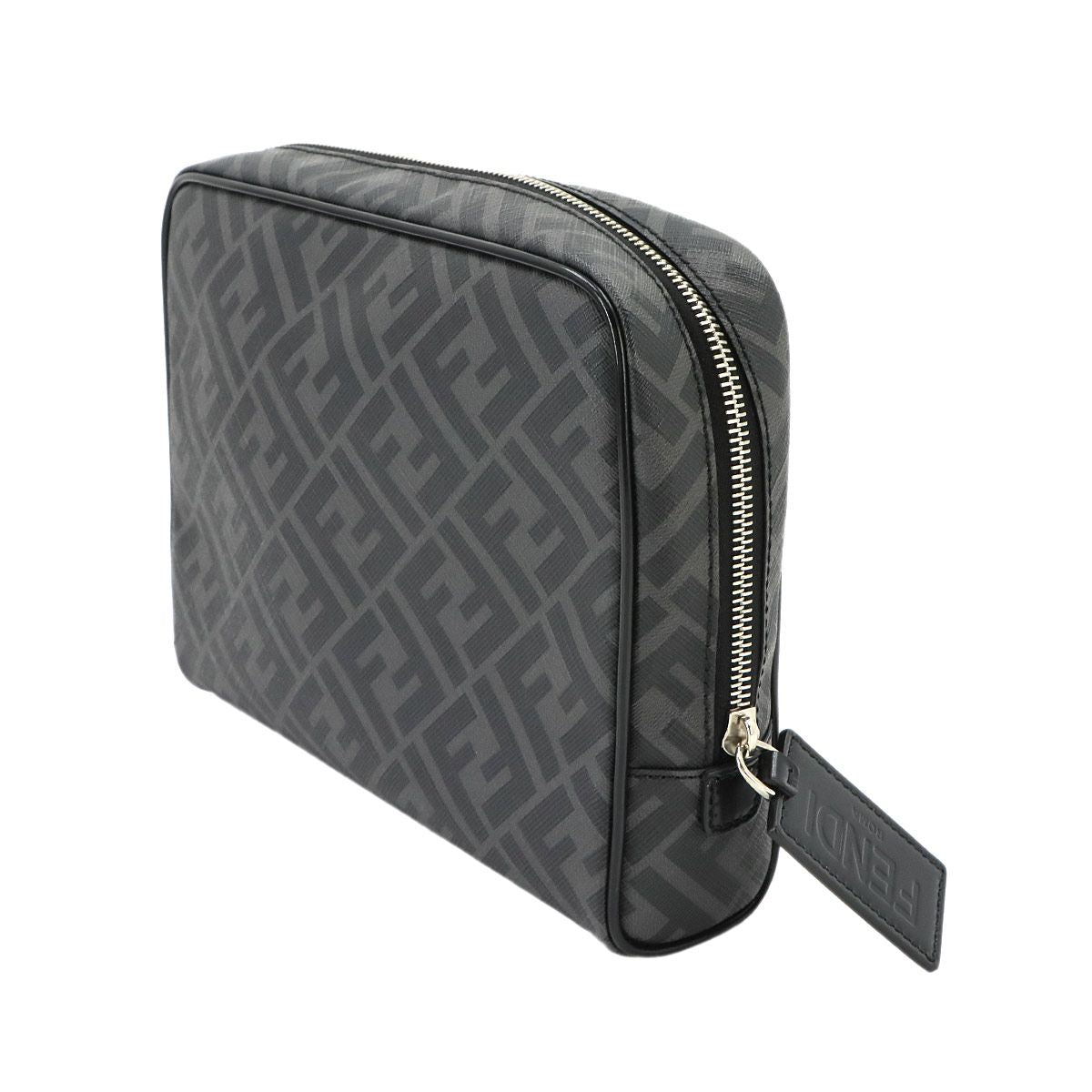 Fendi Zucca Clutch Pouch Gray — view 3