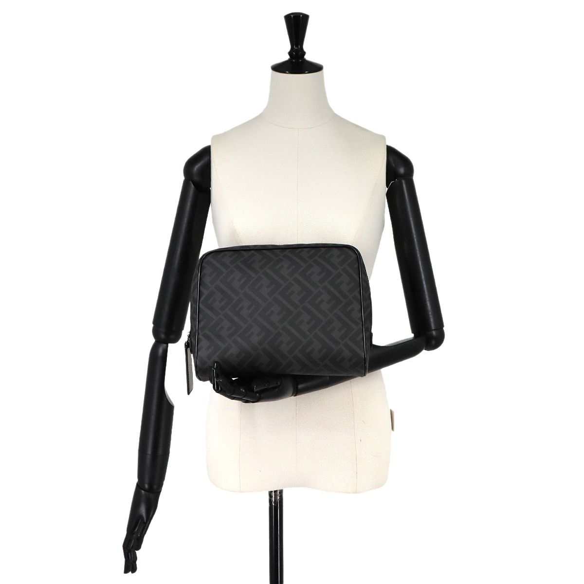Fendi Zucca Clutch Pouch Gray — view 7