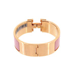 Hermes Clic Clac H PM Bangle Rose Nacarat Gold Bracelet — view 2