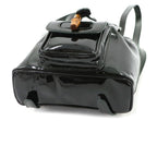 Gucci Bamboo Backpack Enamel Black Silver — view 5