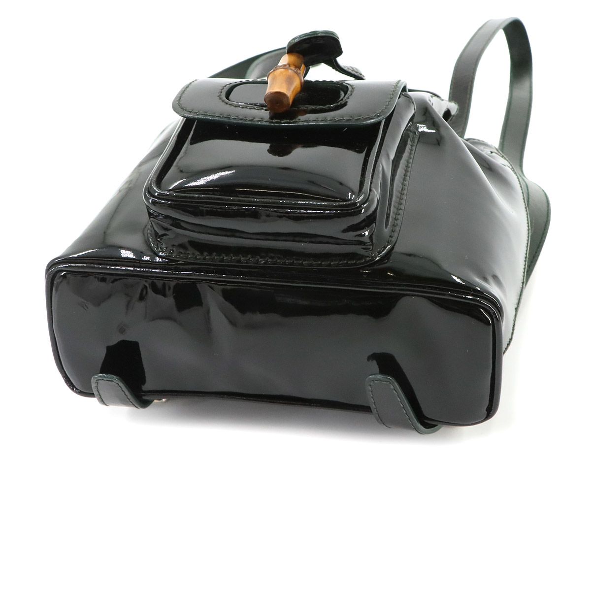 Gucci Bamboo Backpack Enamel Black Silver — view 5