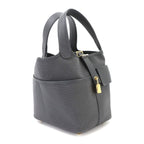 Hermes Picotin Lock 18 PM Cargo Pocket Toilegoeran Swift Ardoise Gold Handbag — view 4