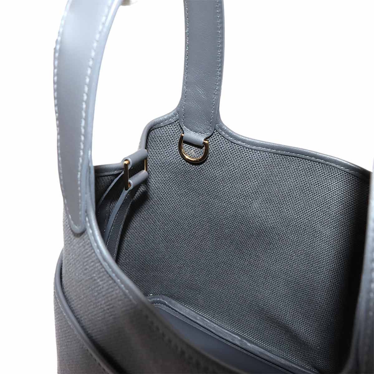 Hermes Picotin Lock 18 PM Cargo Pocket Toilegoeran Swift Ardoise Gold Handbag — view 8
