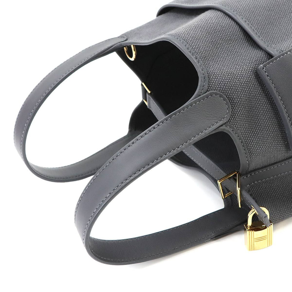 Hermes Picotin Lock 18 PM Cargo Pocket Toilegoeran Swift Ardoise Gold Handbag — view 6