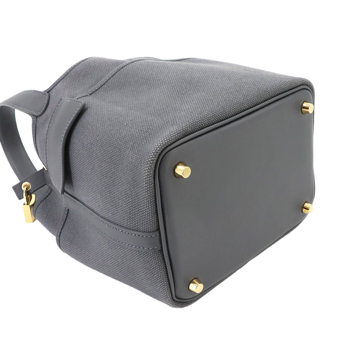 Hermes Picotin Lock 18 PM Cargo Pocket Toilegoeran Swift Ardoise Gold Handbag — view 5