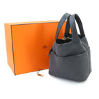 Hermes Picotin Lock 18 PM Cargo Pocket Toilegoeran Swift Ardoise Gold Handbag — view 2