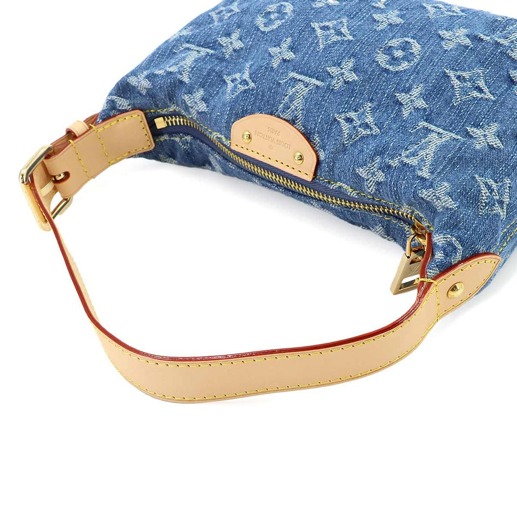 Louis Vuitton Monogram Denim Pochette Hills Hand Bag Blue — view 5