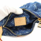 Louis Vuitton Monogram Denim Pochette Hills Hand Bag Blue — view 7