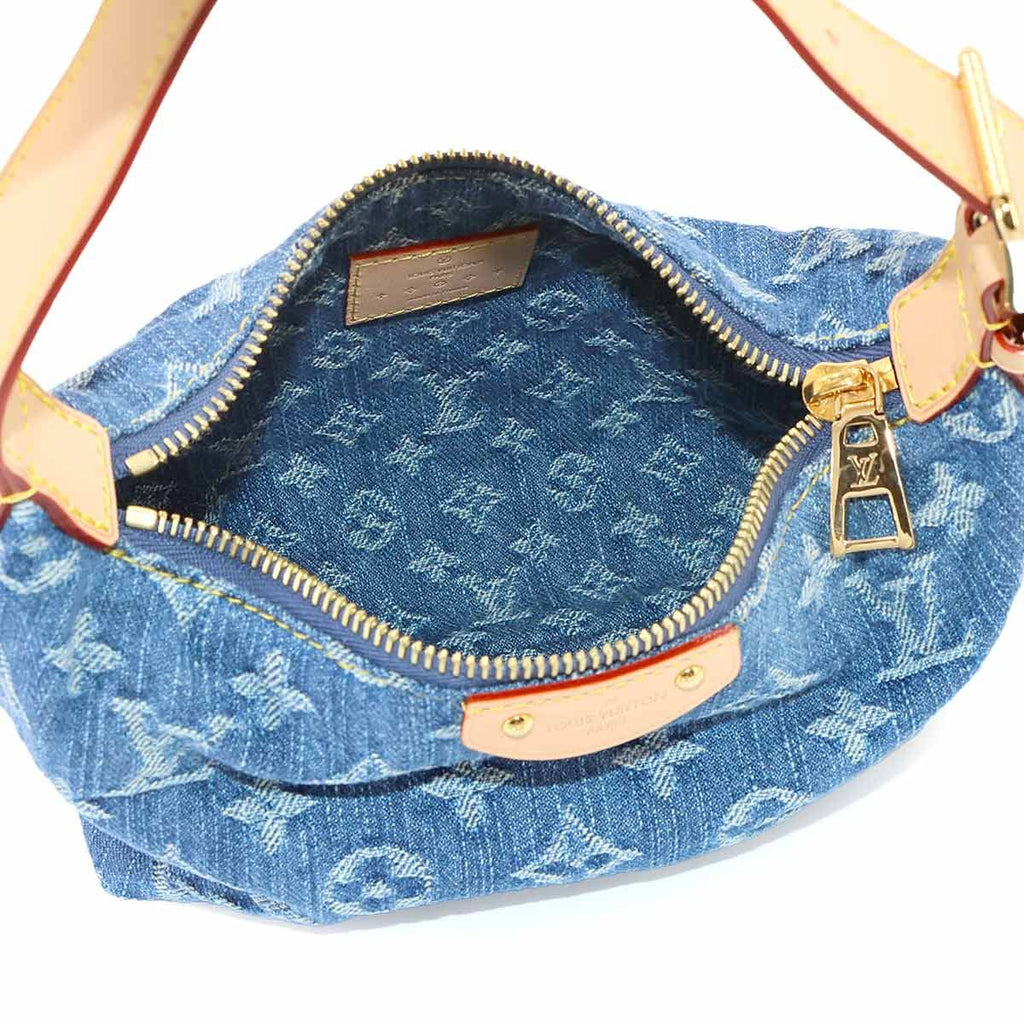 Louis Vuitton Monogram Denim Pochette Hills Hand Bag Blue — view 6