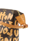 Louis Vuitton Monogram Graffiti Pochette Accessoires Hand Bag Peach — view 7