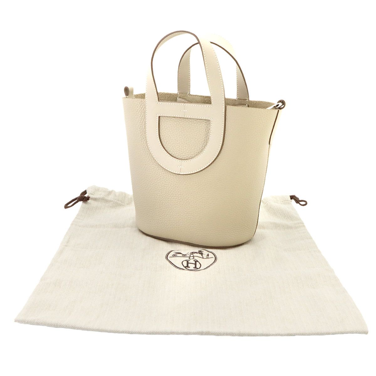Hermes in the Loop 18 Hand Bag Taurillon Clemence Swift Cles Silver — view 2