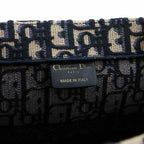 Dior Book Tote Bag Medium Oblique Canvas Navy — view 7