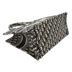Dior Book Tote Bag Medium Oblique Canvas Navy — view 4