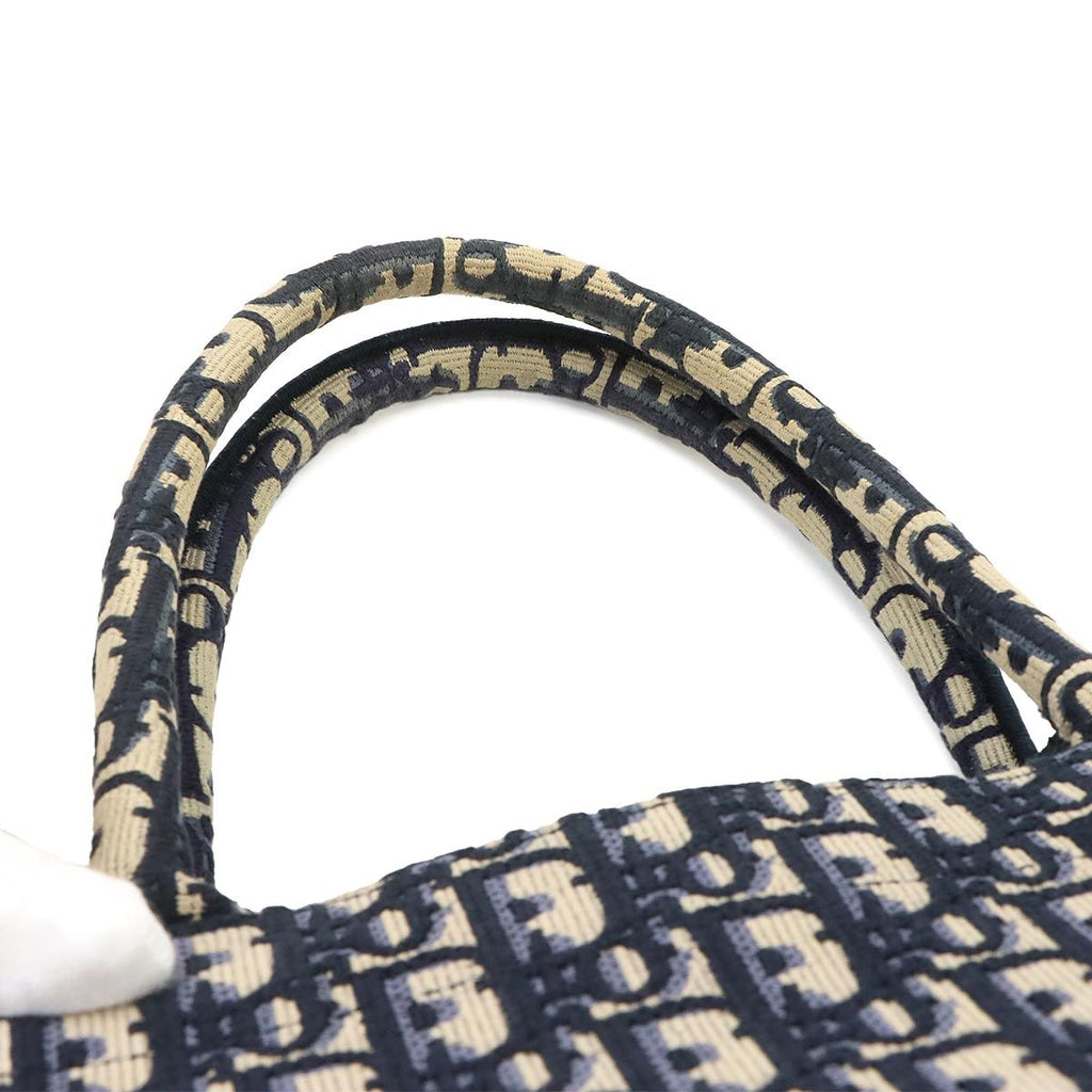 Dior Book Tote Bag Medium Oblique Canvas Navy — view 5